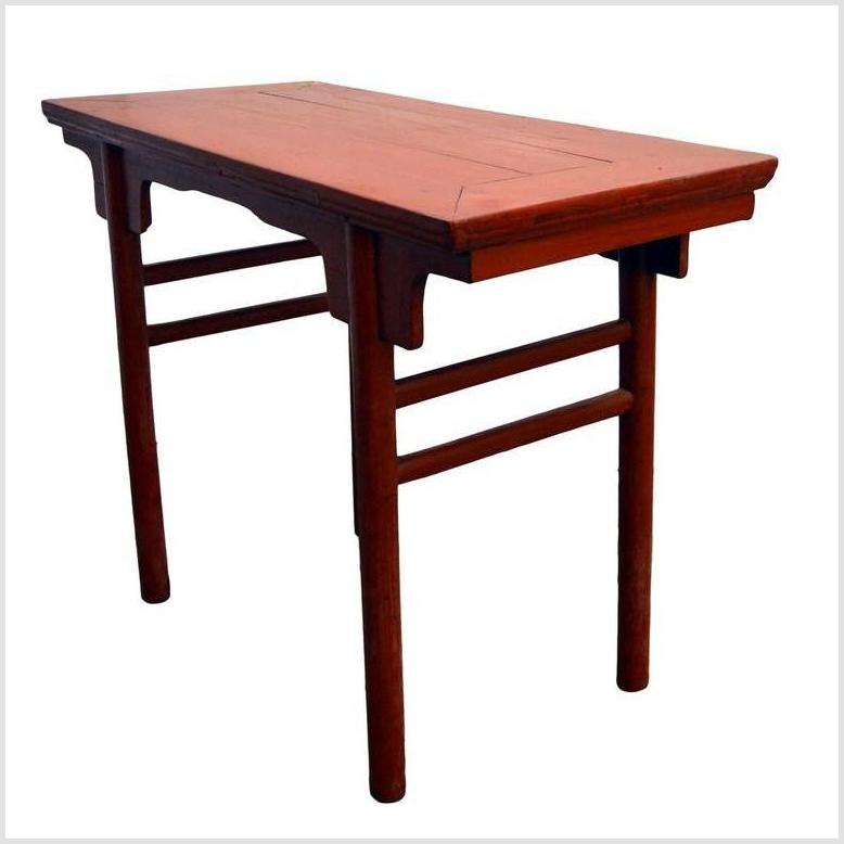 Antique Red Lacquered Table-4. Asian & Chinese Furniture, Art, Antiques, Vintage Home Décor for sale at FEA Home
