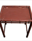Red Bamboo Side Table-2. Asian & Chinese Furniture, Art, Antiques, Vintage Home Décor for sale at FEA Home