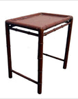 Red Bamboo Side Table-3. Asian & Chinese Furniture, Art, Antiques, Vintage Home Décor for sale at FEA Home