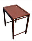 Red Bamboo Side Table-4. Asian & Chinese Furniture, Art, Antiques, Vintage Home Décor for sale at FEA Home