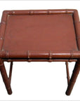 Red Bamboo Side Table-2. Asian & Chinese Furniture, Art, Antiques, Vintage Home Décor for sale at FEA Home