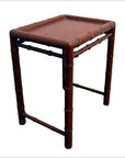 Red Bamboo Side Table-3. Asian & Chinese Furniture, Art, Antiques, Vintage Home Décor for sale at FEA Home