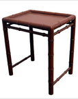 Red Bamboo Side Table-4. Asian & Chinese Furniture, Art, Antiques, Vintage Home Décor for sale at FEA Home