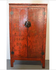 Red Chinoiserie Cabinet-1. Asian & Chinese Furniture, Art, Antiques, Vintage Home Décor for sale at FEA Home