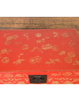 Red Lacquered Chinese Blanket Chest with Gilt Motifs and Guardian Lions-3. Asian & Chinese Furniture, Art, Antiques, Vintage Home Décor for sale at FEA Home