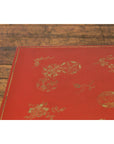 Red Lacquered Chinese Blanket Chest with Gilt Motifs and Guardian Lions-5. Asian & Chinese Furniture, Art, Antiques, Vintage Home Décor for sale at FEA Home