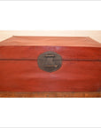 Red Leather Trunk-1. Asian & Chinese Furniture, Art, Antiques, Vintage Home Décor for sale at FEA Home