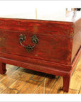 Reddish Lacquered Blanket Chest-2. Asian & Chinese Furniture, Art, Antiques, Vintage Home Décor for sale at FEA Home
