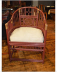 Burmese Rattan Polo Chair-1. Asian & Chinese Furniture, Art, Antiques, Vintage Home Décor for sale at FEA Home