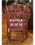 Burmese Rattan Polo Chair-3. Asian & Chinese Furniture, Art, Antiques, Vintage Home Décor for sale at FEA Home