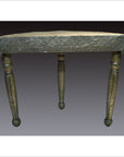 Repousse Nickel-Silver Demi-Lune Table-10. Asian & Chinese Furniture, Art, Antiques, Vintage Home Décor for sale at FEA Home