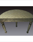 Repousse Nickel-Silver Demi-Lune Table-11. Asian & Chinese Furniture, Art, Antiques, Vintage Home Décor for sale at FEA Home