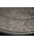 Repousse Nickel-Silver Demi-Lune Table-6. Asian & Chinese Furniture, Art, Antiques, Vintage Home Décor for sale at FEA Home