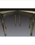 Repousse Nickel-Silver Demi-Lune Table-8. Asian & Chinese Furniture, Art, Antiques, Vintage Home Décor for sale at FEA Home
