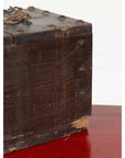 Rustic Antique Chinese Wooden Cash Box with Removable Top, Studs and Chain-12. Asian & Chinese Furniture, Art, Antiques, Vintage Home Décor for sale at FEA Home