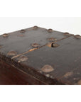 Rustic Antique Chinese Wooden Cash Box with Removable Top, Studs and Chain-6. Asian & Chinese Furniture, Art, Antiques, Vintage Home Décor for sale at FEA Home
