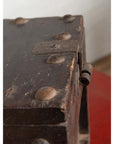 Rustic Antique Chinese Wooden Cash Box with Removable Top, Studs and Chain-7. Asian & Chinese Furniture, Art, Antiques, Vintage Home Décor for sale at FEA Home
