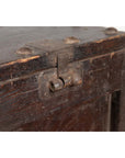 Rustic Antique Chinese Wooden Cash Box with Removable Top, Studs and Chain-8. Asian & Chinese Furniture, Art, Antiques, Vintage Home Décor for sale at FEA Home