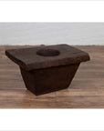Rustic Antique Indonesian Brown Wooden Planter from the Early 20th Century-6. Asian & Chinese Furniture, Art, Antiques, Vintage Home Décor for sale at FEA Home