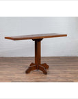 Rustic Indonesian Wooden Console Table with Single Plank Top and Pedestal Base-13. Asian & Chinese Furniture, Art, Antiques, Vintage Home Décor for sale at FEA Home