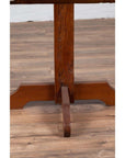 Rustic Indonesian Wooden Console Table with Single Plank Top and Pedestal Base-8. Asian & Chinese Furniture, Art, Antiques, Vintage Home Décor for sale at FEA Home