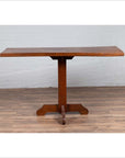 Rustic Indonesian Wooden Console Table with Single Plank Top and Pedestal Base-2. Asian & Chinese Furniture, Art, Antiques, Vintage Home Décor for sale at FEA Home