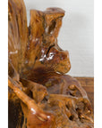 Rustic Vintage Chinese Camphor Wood Tree Root Armchair with Light Varnish-10. Asian & Chinese Furniture, Art, Antiques, Vintage Home Décor for sale at FEA Home