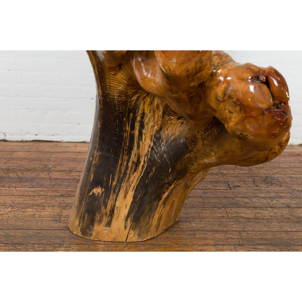 Rustic Vintage Chinese Camphor Wood Tree Root Armchair with Light Varnish-11. Asian & Chinese Furniture, Art, Antiques, Vintage Home Décor for sale at FEA Home