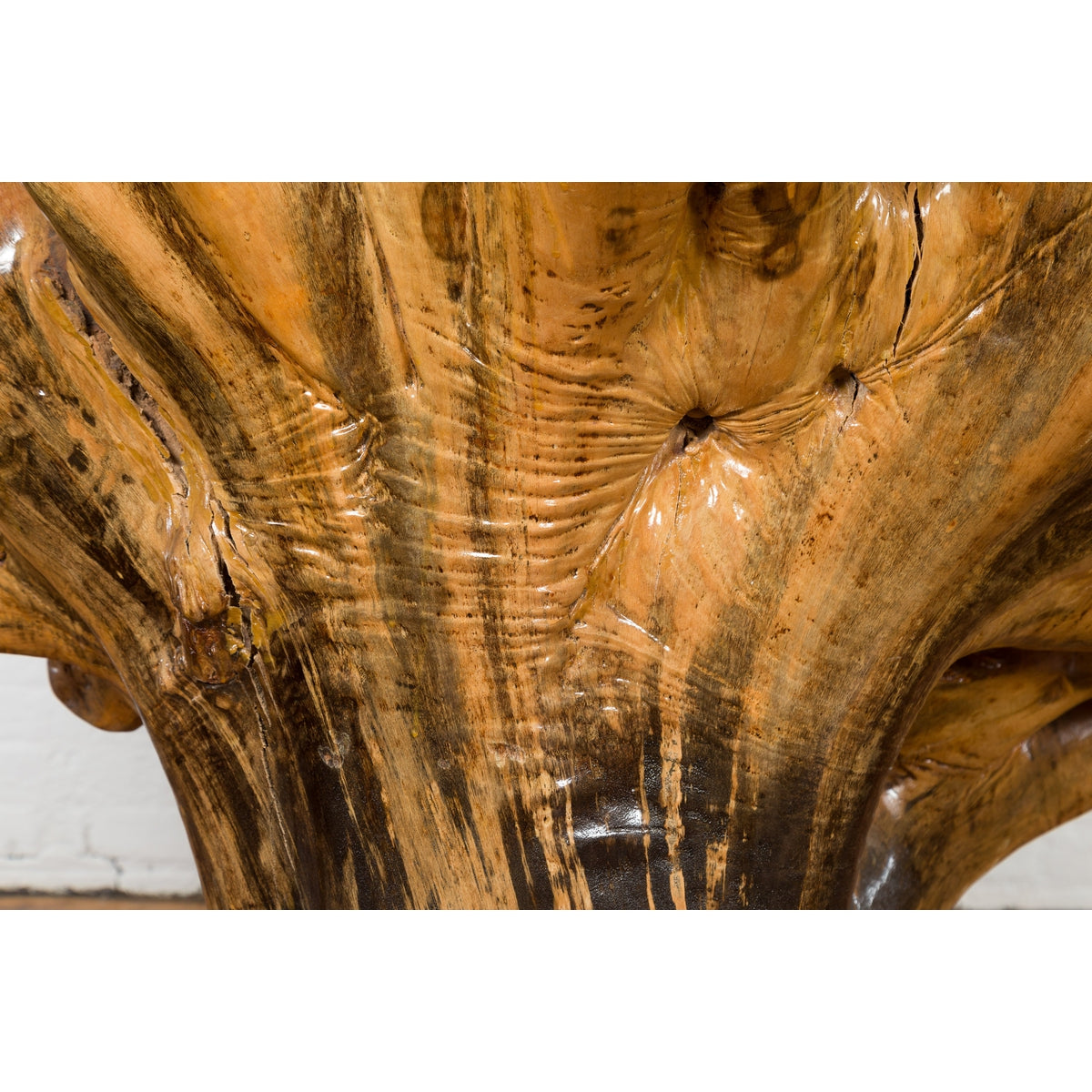 Rustic Vintage Chinese Camphor Wood Tree Root Armchair with Light Varnish-12. Asian & Chinese Furniture, Art, Antiques, Vintage Home Décor for sale at FEA Home