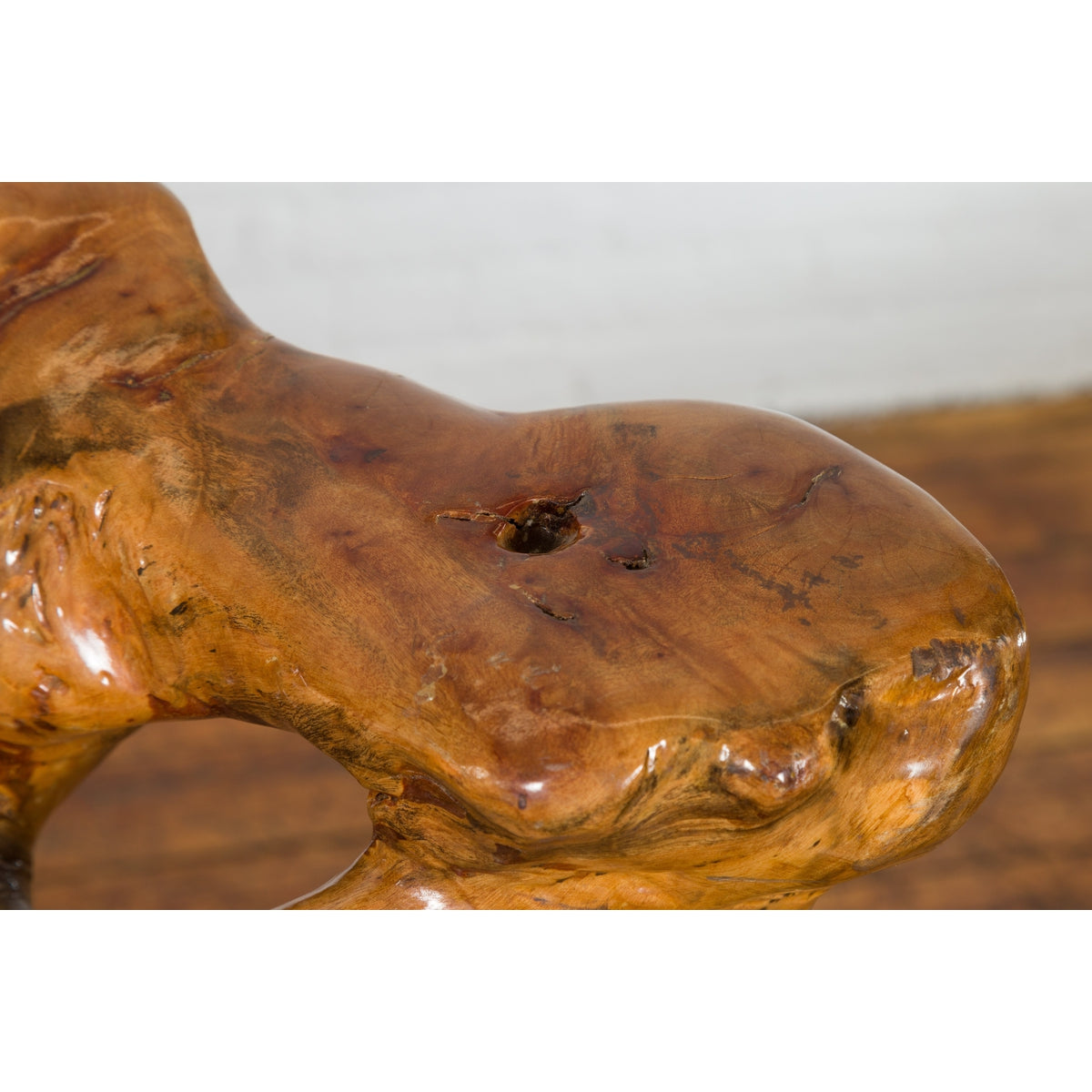Rustic Vintage Chinese Camphor Wood Tree Root Armchair with Light Varnish-18. Asian & Chinese Furniture, Art, Antiques, Vintage Home Décor for sale at FEA Home