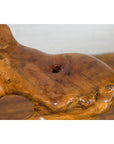Rustic Vintage Chinese Camphor Wood Tree Root Armchair with Light Varnish-18. Asian & Chinese Furniture, Art, Antiques, Vintage Home Décor for sale at FEA Home
