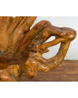 Rustic Vintage Chinese Camphor Wood Tree Root Armchair with Light Varnish-6. Asian & Chinese Furniture, Art, Antiques, Vintage Home Décor for sale at FEA Home