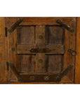 Rustic Vintage Indian Natural Sheesham Wood Side Cabinet with Iron Hardware-10. Asian & Chinese Furniture, Art, Antiques, Vintage Home Décor for sale at FEA Home