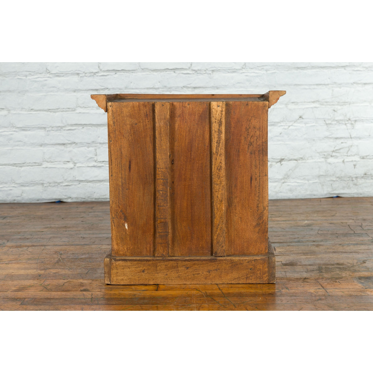 Rustic Vintage Indian Natural Sheesham Wood Side Cabinet with Iron Hardware-15. Asian & Chinese Furniture, Art, Antiques, Vintage Home Décor for sale at FEA Home