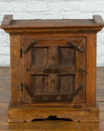Rustic Vintage Indian Natural Sheesham Wood Side Cabinet with Iron Hardware-2. Asian & Chinese Furniture, Art, Antiques, Vintage Home Décor for sale at FEA Home