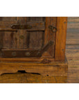 Rustic Vintage Indian Natural Sheesham Wood Side Cabinet with Iron Hardware-9. Asian & Chinese Furniture, Art, Antiques, Vintage Home Décor for sale at FEA Home