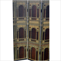 4-Panel Screen Designed with Roman Architectural Arches