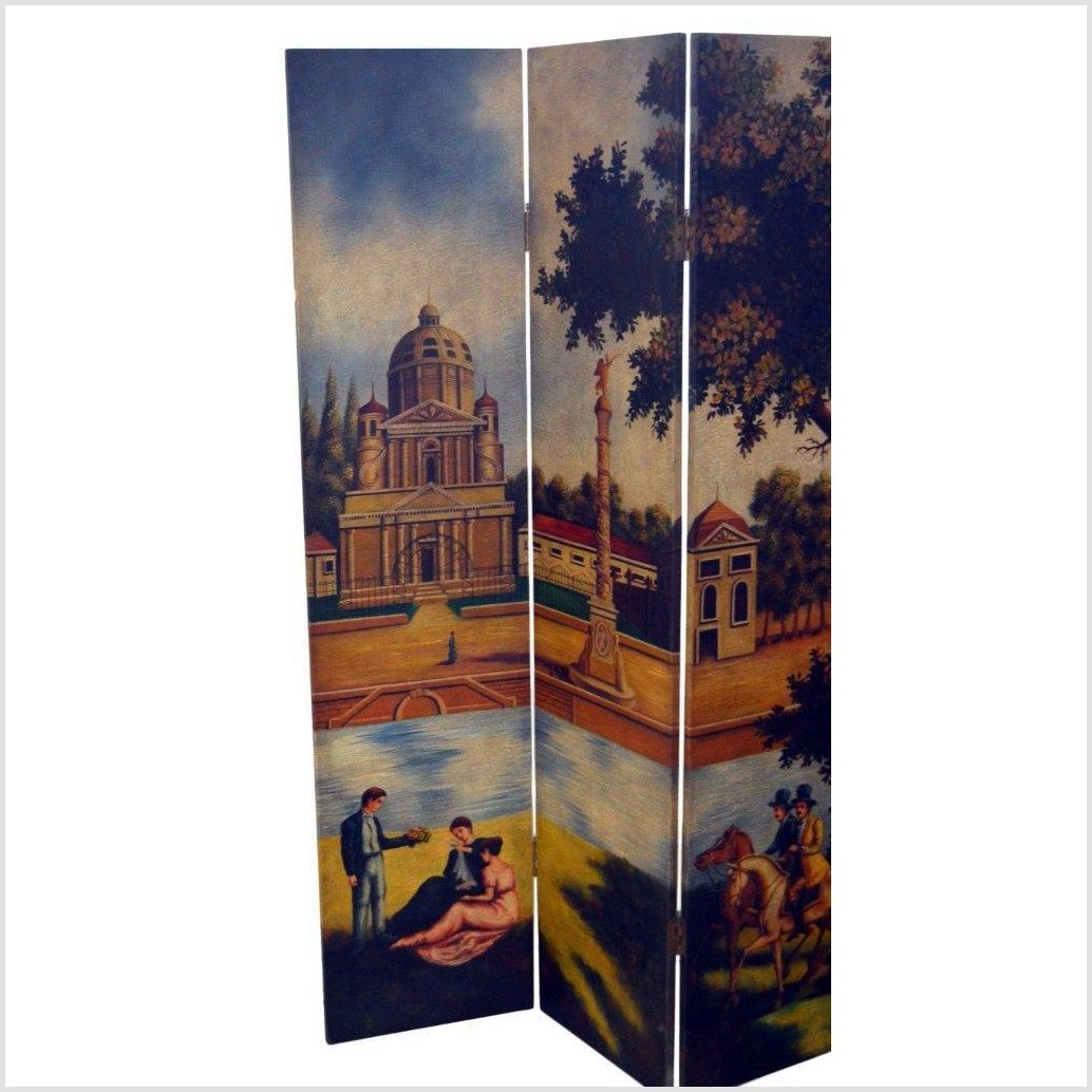 4-Panel Painted Screen-YN2779-7. Asian & Chinese Furniture, Art, Antiques, Vintage Home Décor for sale at FEA Home