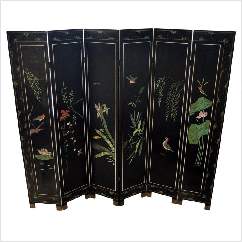 6-Panel Chinese Vintage Screen Depicting Flowers, Birds and Trees-YN2790-19. Asian & Chinese Furniture, Art, Antiques, Vintage Home Décor for sale at FEA Home
