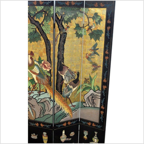 6-Panel Chinese Vintage Screen Depicting Flowers, Birds and Trees-YN2790-2. Asian & Chinese Furniture, Art, Antiques, Vintage Home Décor for sale at FEA Home