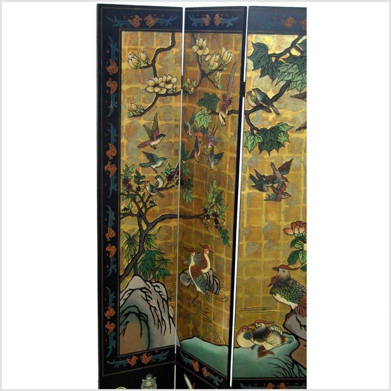 6-Panel Chinese Vintage Screen Depicting Flowers, Birds and Trees-YN2790-4. Asian & Chinese Furniture, Art, Antiques, Vintage Home Décor for sale at FEA Home