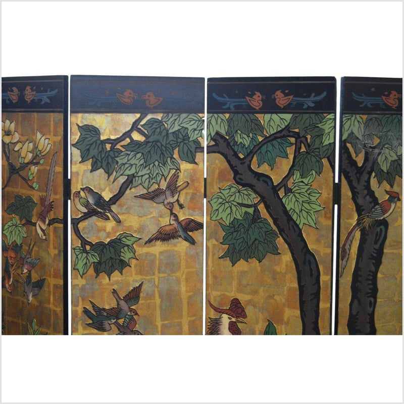 6-Panel Chinese Vintage Screen Depicting Flowers, Birds and Trees-YN2790-6. Asian & Chinese Furniture, Art, Antiques, Vintage Home Décor for sale at FEA Home