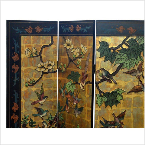 6-Panel Chinese Vintage Screen Depicting Flowers, Birds and Trees-YN2790-7. Asian & Chinese Furniture, Art, Antiques, Vintage Home Décor for sale at FEA Home