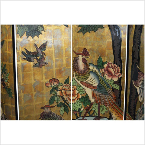 6-Panel Chinese Vintage Screen Depicting Flowers, Birds and Trees-YN2790-8. Asian & Chinese Furniture, Art, Antiques, Vintage Home Décor for sale at FEA Home