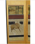 4-Panel Gold Screen Painted with Bamboo and Horses-2. Asian & Chinese Furniture, Art, Antiques, Vintage Home Décor for sale at FEA Home