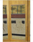 4-Panel Gold Screen Painted with Bamboo and Horses-3. Asian & Chinese Furniture, Art, Antiques, Vintage Home Décor for sale at FEA Home