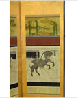4-Panel Gold Screen Painted with Bamboo and Horses-4. Asian & Chinese Furniture, Art, Antiques, Vintage Home Décor for sale at FEA Home