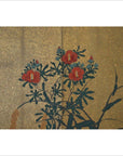 4-Panel Gold Screen with Chinoiseries of Flowers and Plants-5. Asian & Chinese Furniture, Art, Antiques, Vintage Home Décor for sale at FEA Home