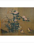 4-Panel Gold Screen with Chinoiseries of Flowers and Plants-7. Asian & Chinese Furniture, Art, Antiques, Vintage Home Décor for sale at FEA Home