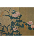 4-Panel Gold Screen with Chinoiseries of Flowers and Plants-8. Asian & Chinese Furniture, Art, Antiques, Vintage Home Décor for sale at FEA Home